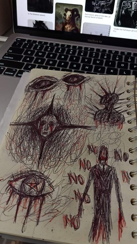 Weird Core, Scary Drawings, Creepy Drawings, Meaningful Drawings, Dark Art Drawings, Dark Art Illustrations, Book Art Diy, Doodle Art Designs, Scary Art