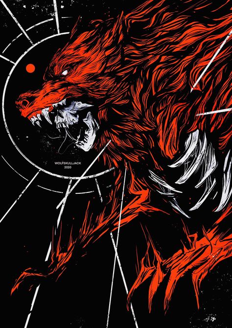 Genos Wallpaper, Werewolf Art, Canine Art, World Of Darkness, Wolf Tattoos, Scary Art, Wolf Art, The Change, Horror Art