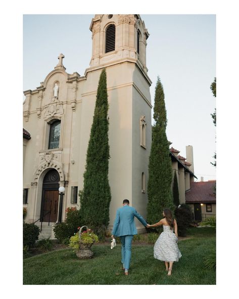 frolic in the garden kinda love 🫶🏼⛪️🧚🌼 - - - garden engagement photos, documentary wedding photographer, engagement inspo, couples photos, church wedding photos, film engagements Chapel Engagement Pictures, Church Engagement Photos, Church Wedding Photos, Garden Engagement Photos, Garden Engagement, Engagement Inspo, Couples Photos, Church Wedding, Documentary Wedding