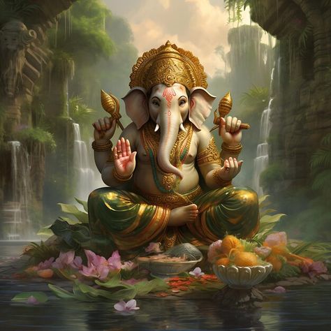 Indian God, Ganesha Art, Krishna Pictures, Business Card Maker, Flyer Maker, Indian Gods, Poster Maker, Card Banner, Poster Invitation