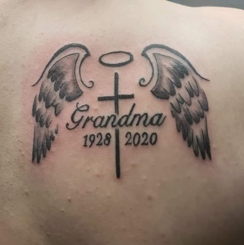 Grandma Memorial Tattoos Ideas, Grandma Rip Tattoo, Classy Mom Tattoos, Tattoos That Represent Grandparents, Tattoo Ideas For Losing Your Grandpa, Small Tattoo Ideas For Loved Ones Who Passed, Small Rip Tattoos, Unique Memorial Tattoos Simple, Memorial Tattoos Grandma Grandmothers