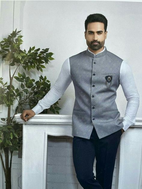 Shirt With Jacket For Men, Mens Nehru Jacket With Shirt, Mens Nehru Jacket Style, Pant Shirt With Nehru Jacket Men, Nehru Jacket Outfits Men, Men Nehru Jacket Outfit, Nehru Jacket For Men Wedding Classy, Wedding Outfit Men Unique, Formal Jackets Men