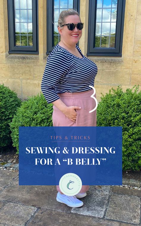 Sewing and Dressing for a "B belly" | Cashmerette Sew Plus Size Clothes Diy, Plus Size B Belly Outfits, B Belly Outfits Plus Size, B Shaped Belly, B Belly Outfits, Sewing Details, Plus Size Sewing Patterns, Garment Sewing, Plus Size Patterns