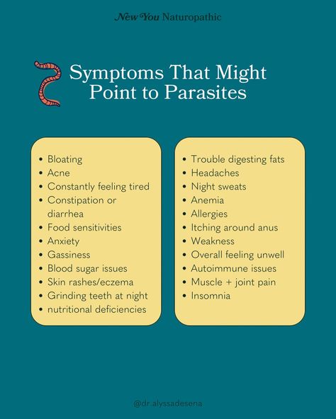 Do any of these symptoms sound familiar? If you feel like you’ve approached your acne in many different ways and feel like you’re stuck, you may benefit from a parasite cleanse 🪱 Parasites can stick around in the body and rob you of nutrients like ⚡️zinc ⚡️magnesium ⚡️iron ⚡️vitamin A A deficiency in these nutrients can lead to many of the symptoms listed above Parasites also hold on to mold and heavy metals, making it harder for your body to detox and causing inflammation, triggerin... Parasite Cleanse Benefits, Parasite Cleanse Meal Plan, Foods To Get Rid Of Parasites, How To Get Rid Of Parasites, Diy Parasite Cleanse, Herbs That Kill Parasites, How To Get Rid Of Parasites In Stomach, Signs Of Parasites In Humans, How To Flush Out Parasites