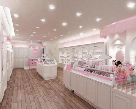 Makeup Store Design, Bakery Shop Design, Kids Spa, Bakery Decor, Cosmetics Store, Korean Japanese, Candle Store, Circle Lenses, Color Circle