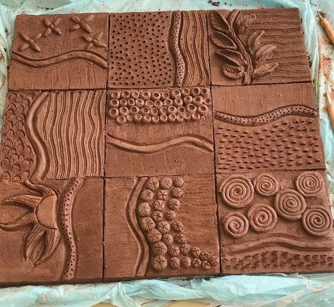 Textured Ceramic Tiles, Pottery Tiles Ideas, Pottery Wall Art, Pottery Tiles, Relief Tile, Ceramic Wall Art Tiles, Ceramic Tile Art, Terracotta Wall Art, الفن الرقمي