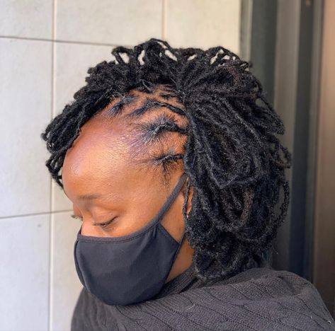 Locs , Dreads , Natural Hairstyles Loc Petal Bob, Loc Petal Styles, Lox Styles, Hairstyles Locs, Locs Styles, Loc Inspiration, Short Locs, Loc Hairstyles, Beautiful Locs