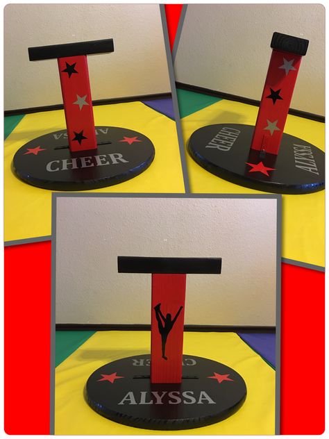 Cheerleading Flyer Stunt Stand Flyer Stand Diy, Diy Stunt Stand Cheer, Stunts Cheer, Stunt Stand, Cute Cheer Gifts, Flyer Cheer, Cheerleader Flyer, Easy Cheer Stunts, Cheerleading Flyer