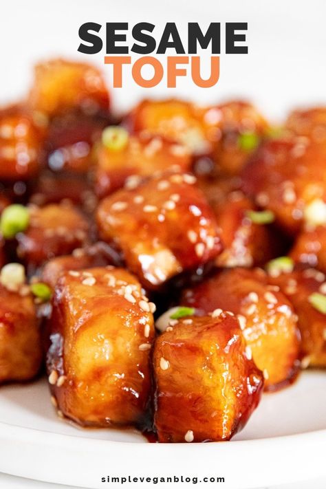 Firm Tofu Recipes, Making Tofu, Best Tofu Recipes, Tofu Recipes Easy, Sesame Tofu, Fusion Recipes, Cooking Tofu, Tofu Recipes Vegan, Vegan Blog