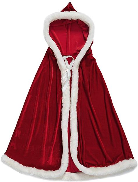 Amazon.com: Christmas Women Red Hooded Cape Cloak Santa Cosplay Costume for Masquerade Party: Clothing Diy Christmas Costumes For Women, Mrs Santa Claus Costume, Christmas Costumes Women, Christmas Party Costume, Santa Claus Costume, Cape Costume, Santa Costume, Red Cape, Christmas Outfits Women