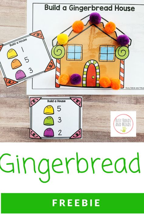 Gingerbread Christmas Activities, Gingerbread Math Preschool, Gingerbread Activities Preschool, Gingerbread Preschool, Gingerbread Man Preschool, Build A Gingerbread House, Preschool Gingerbread, December Preschool, Gingerbread Math