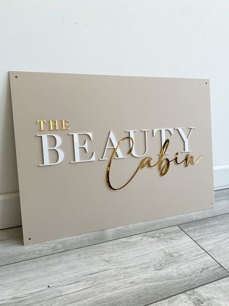 Makeup Studio Decor, Beauty Room Salon, Home Beauty Salon, Dental Office Design Interiors, Salon Suites Decor, Salon Logo Design, Esthetician Room, Sign Board Design, Custom Business Signs