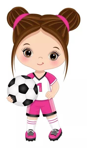 Girl Playing Soccer, Toddler Soccer, Football Clipart, Sports Drawings, Girl Sport, Preschool Classroom Decor, Baby Blog, Soccer Girl, Sports Day