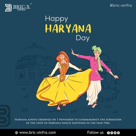 Haryana always observed on 1 November to commemorate the formation of the state of Haryana which happened in the year 1966. Happy Haryana Day #haryanaday #haryanadiwas #bricxinfra Haryana Day Images, Happy Haryana Day, Haryana Day, Travel Doodles, 15 August Independence Day, 1 November, Dslr Background Images, Believe In God Quotes, Wallpaper Gallery