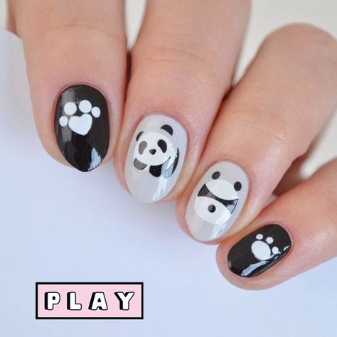 Express your love for pandas and sheep with our "Pan-bahhhh" Nail Stickers. Featuring charming panda illustrations, these stickers effortlessly bring cuteness and whimsy to your nails. Made with high-quality materials, they symbolize tranquility and balance. Achieve a quick and adorable panda-inspired manicure in minutes. Order now to showcase your playful side Panda Nail Art, Kids Nail Designs, Neon Green Nails, Cute Simple Nails, Beauty Nails Design, Blush Nails, Animal Nails, Animal Print Nails, Nail Art Sticker