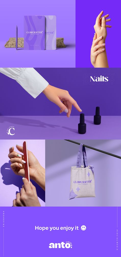 Nail studio | Branding Nail Brand Design, Nail Studio Branding, Nails Branding, Nail Salon Branding, Nail Studio Logo, Nail Branding, Cosmetics Logo, Branding Concept, Logo Desing