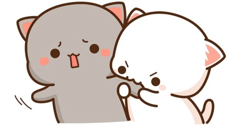 Calin Gif, Cat Manga, Mochi Cat, Mochi Peach Cat, Peach And Goma, Peach Cat, Bear Drawings, Milk And Mocha, Chibi Cat