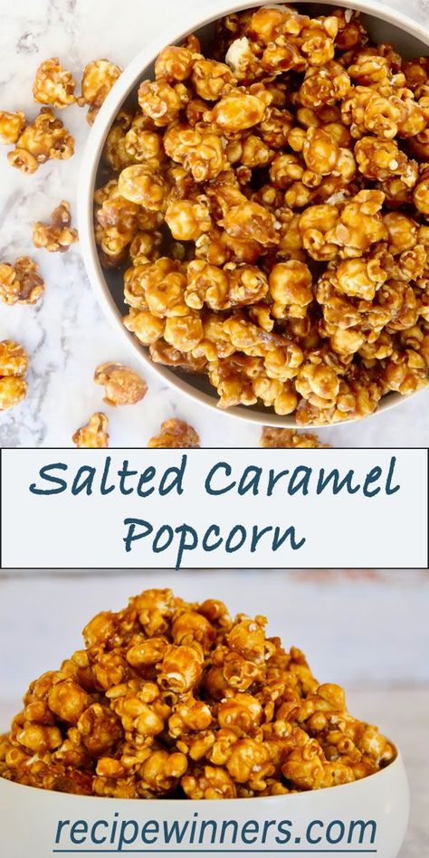 Popcorn Recipes Easy, Popcorn Salt, Caramel Corn Recipes, Chocolate Covered Raisins, Popcorn Recipes Caramel, Salty Caramel, Salted Caramel Popcorn, Popcorn Recipe, Homemade Caramel Sauce