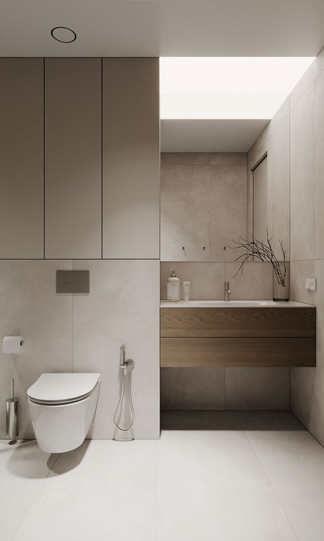 Minimal Bathroom Design, Sf House, Minimal Bathroom, Zen Design, Small Bathroom Makeover, Furniture Details, Architecture Visualization, Closet Design, Guest Bathroom