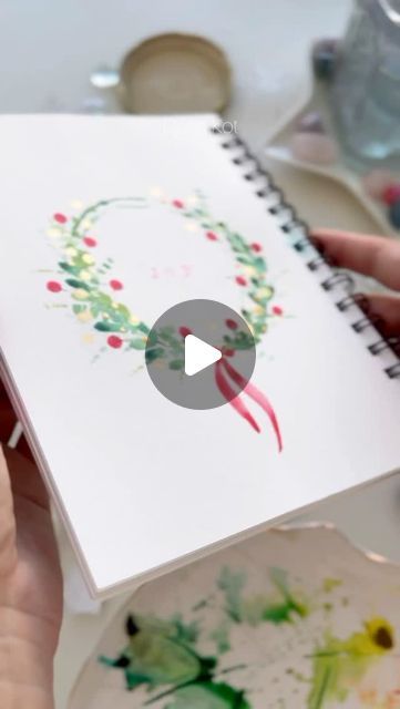 Elena Kot on Instagram: "It was pure joy to create this Christmas postcard! 
��🎄
Thank you for the inspiration @dearannart 
#creaconelbuho #watercolor #acuarela #arttherapy #arttutorial #acuarelasobrepapel #watercolortutorial #christmas" Christmas Watercolor Paintings Easy, Christmas Watercolor Paintings, Paintings Easy, Simple Drawings, Watercolour Ideas, Watercolor Paintings Easy, Easy Watercolor, Christmas Postcard, Watercolour Tutorials