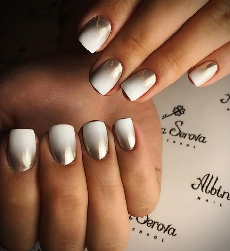 55+ Chrome Nail Art Ideas | Art and Design Chrome Ombre Nails, Chrome Nail Art, Chrome Nail, Super Nails, Short Nail Designs, Halloween Nail Art, Nail Art Ideas, Unique Nails, Classy Nails