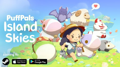 PuffPals: Island Skies by Fluffnest — Kickstarter Character Monster, Aesthetic Apps Games, Monster Inspiration, Pc Games Setup, Wholesome Life, Relaxing Game, Farm Games, Ipad Games, Game Websites