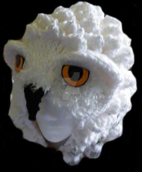 Homeade Halloween Costumes, Crochet Owl Hat, Crazy Crafts, Crocheted Things, Crochet Hood, Crochet Wearables, Crocheting Projects, Snow Owl, Crocheted Hats