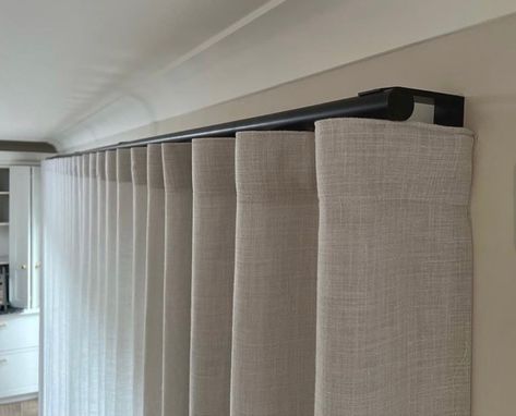 The Drapery London - Luxury Bespoke Curtains & Blinds Curtain Pleats, Ripplefold Draperies, Living Rooms Ideas, Bedroom Curtains, Rooms Ideas, Space Architecture, Curtains Bedroom, Curtains With Blinds, Curtain Rods