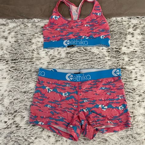 ETHIKA bra & shorts set Womens Outfit Aesthetic, Ethika Boxers Women, Ethika Set, Ethika Womens Outfit, Boxer Outfit, Hoodie Outfit Aesthetic, Ethika Boxers, Sports Aesthetics, Shameless Dr