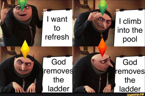 Despicable Me Memes, Sims Funny, Sims Memes, Sims Games, Cute Memes, Gaming Memes, Really Funny Memes, Sims 3, Funny Laugh