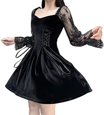 Grunge Dresses, White Lace Dress Long, Black Gothic Dress, Kim Kai, Vintage Party Dresses, Punk Dress, Emo Dresses, Vintage Black Dress