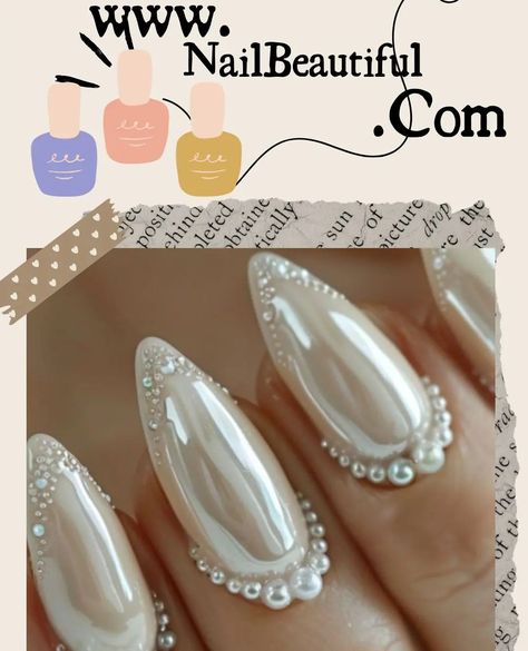 Very beuatiful Nails ART Design #nailartideas💅❤️ #nailart #Nails Nail Long, Bridal Nails Designs, Glamour Nails, Pearl Nails, Bridal Nails, Nails Designs, Nails Art, Wedding Nails, Nail Ideas