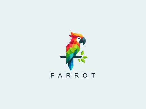 Parrot Logo by Ben Naveed 🇺🇸 Parrot Vector, Parrot Logo, Parrot Painting, Painting Logo, Logo Making, Craft Design, Studio Logo, Hand Craft, Premium Logo