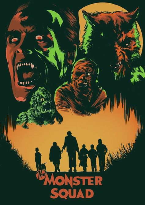 The Monster Squad (1987). The Monster Squad, Monster Squad, Movie Artwork, Horror Artwork, Famous Monsters, Horror Posters, Horror Movie Art, Classic Horror Movies, Horror Icons