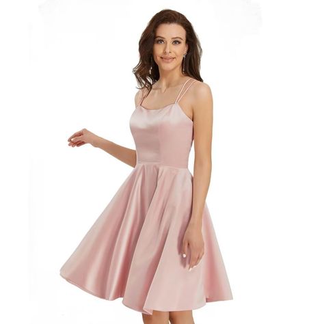 Modest Homecoming Dress, Modest Hoco Dresses, Pink Knee Length Dress, Backless Prom Dress, Homecoming Dresses For Teens, Court Dresses, Backless Prom Dresses, Dress Inspo, Evening Wedding