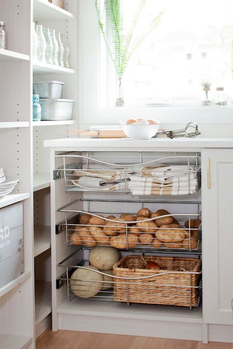 Jillian Harris Pantry, Decorate Ideas, Potato Storage, Homestead Kitchen, Produce Storage, Pantry Room, Organized Kitchen, Kabinet Dapur, Jillian Harris