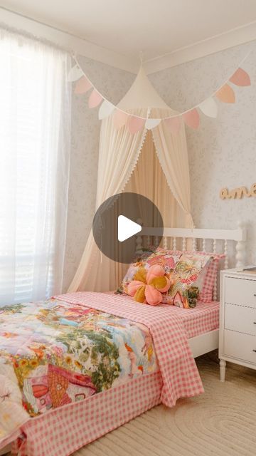 Stephanie Varacalli on Instagram: "Bringing fairytales to life, one bedspread at a time. 📖✨ Watch the magic unfold in this dreamy kids' bedding look from @kipandco new season collection, Picnic 🪄 

I adore the mix and match patterns that @kipandco offers, and we can not be more in love, Amelia now looks forward to going to bed every night. 

Get the look 👇🏻
-Wonderland Organic Cotton Quilted 
Kids Bedspread + Pillowcase
-Gingham Candy Flat Sheet + Fitted Sheet + Pillowcase
-Sprint Velvet Petal Cushion 

#kipandco #FantasyBedroom #kidsbedding  #kidsroom #kidsinteriors #girlsroom #kidsroominspiration #kidsinterior #interiordesign #parentinghacks  #homedecor #parentinglife #decorforkids #kidsroominspo  #kidsroomdecor #kidsbedroom #girlsroominspo  #girlsroomstyling #kidsroomstyle  #bedmaki Fantasy Bedroom, Kids Room Inspiration, Girl’s Room, Going To Bed, Kids Interior, Kids Bedding, How To Make Bed, Girls Room, Girl's Room