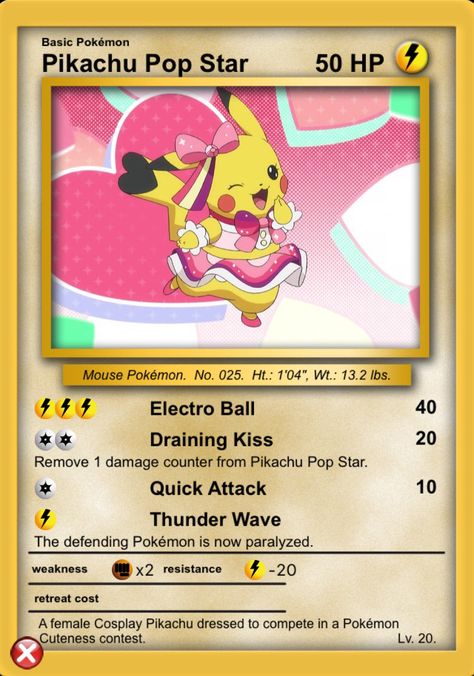 Pikachu Pop Star Birthday Stitch, All Pokemon Cards, Mouse Pokemon, Cute Pikachu, My Pokemon, 8th Birthday, Pokemon Cards, Pop Star, Pikachu