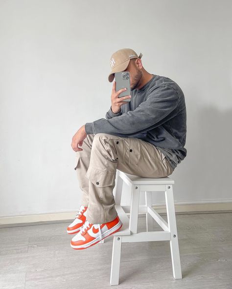 Sneakers & Streetwear | C.Kho on Instagram: “Cozy fits only 🥱 @boohoomanofficial (Peep the stories 👁) . . . . . . . . #offspringhqcommunity #complexsneakers #modernnotoriety #hypefeet…” Nike Dunk Syracuse Outfit, Dunk Syracuse Outfit, Dunk Fits Men, Syracuse Outfit, Syracuse Dunks Outfit, Nike Dunk High Outfit, Nike Dunk Low Outfit Men, Dunk High Outfit, Nike Dunk Outfit