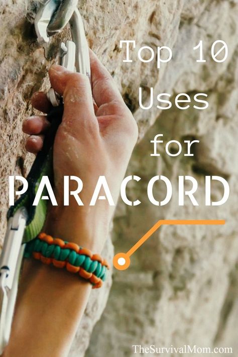 Top 10 Uses for Paracord via The Survival Mom Paracord Uses, 550 Cord, Under The Rainbow, Paracord Projects, Rock Climbers, Emergency Prepping, 550 Paracord, Emergency Kit, Outdoor Survival