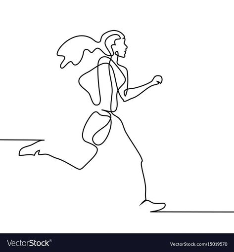 Running Woman Drawing, Run Free Tattoo, Running Line Art, Gym Line Art, Barcelona Drawing, Drawing Running, Running Embroidery, Sport Drawing, Runner Tattoo