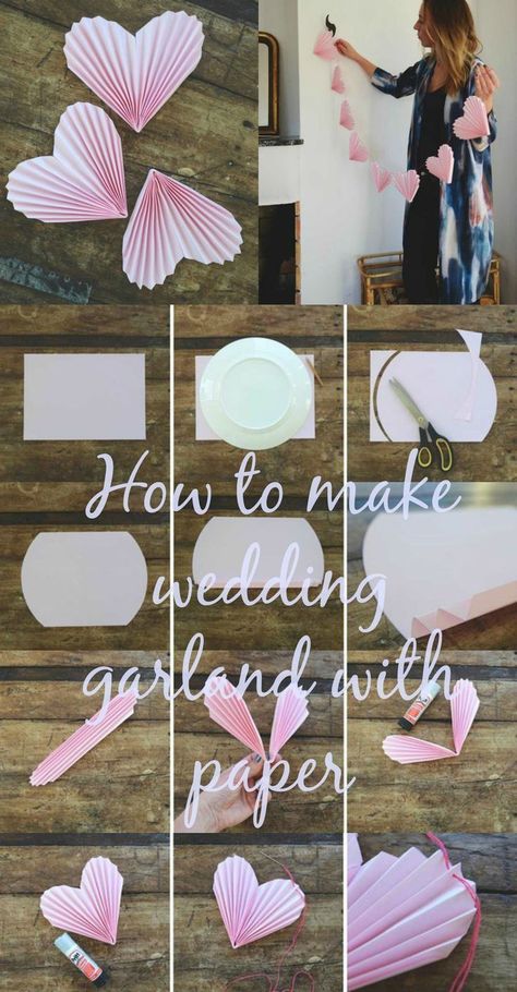 Origami Wedding, Rustic Wedding Decorations, Origami Decoration, Kraf Diy, Paper Garland, Garland Wedding, Paper Flowers Diy, Valentine Day Crafts, Valentines Day Decorations