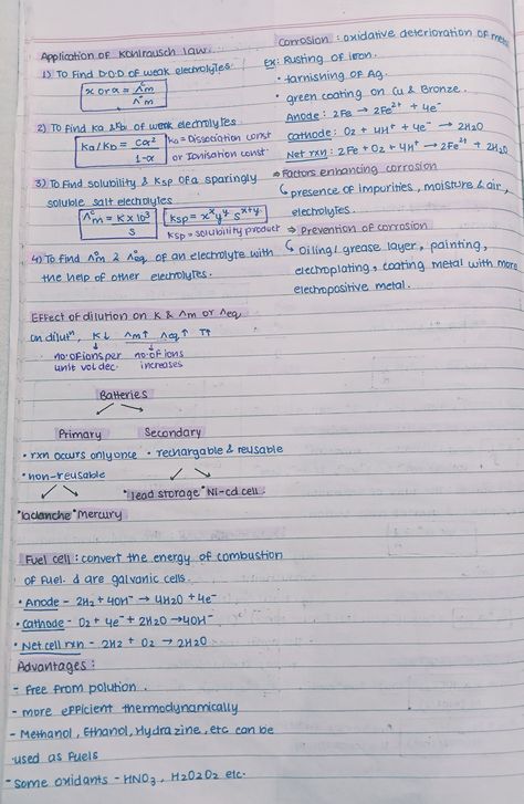 Electrochemistry Short Notes Class 12, Electrochemistry Formula Sheet, Electro Chemistry Notes, Electrochemistry Notes Class 12, Chemical Kinetics Notes Class 12, Electrochemistry Notes, Jee Study, Chemistry Chart, Biology Flashcards