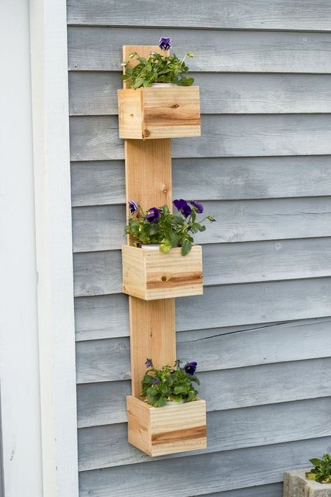 Wood Flower Box, Wall Planters Outdoor, Diy Wood Planters, Diy Wooden Wall, Wood Succulent Planter, Rustic Planter, Succulent Planter Diy, Cedar Planter Box, Diy Hanging Planter