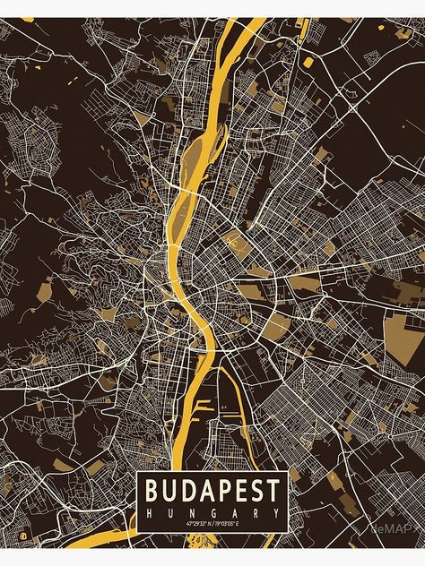 "Budapest City Map of Hungary - Pastel" Poster for Sale by deMAP | Redbubble Map Of Budapest, Pastel Poster Design, Budapest Map, Pastel City, City Posters, Budapest City, Abstracted Art, Pastel Poster, Spaceship Design