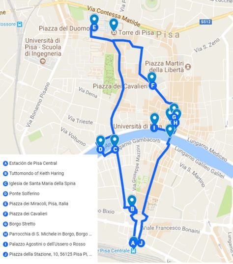 Ruta para ver Pisa en un día  #ruta #italia #turismo #pisaenundia #queverenpisa Trieste, Pisa, Travel Ideas, Pie, Map, Travel, Cinque Terre