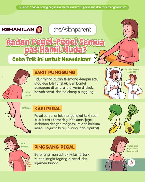 Bunda, pernah ngga sih pas hamil muda badan rasanya encok semua?🤰🏻Duduk, berdiri, tidur, semuanya ngga enak🥺😩 Tenang, Bunda ngga sendirian, kok! Banyak bumil juga ngerasain hal yang sama ⁠ Save dan share trik ini buat atasi pegel-pegel, Bunda! 🥰⁠ ⁠ #kehamilan #pregnancy #tipsbumil #kesehatan #tipskesehatan #tipskesehatankeluarga #kehamilan #kehamilansehat #pregnant #pregnancydiary #pregnancylife Parenting