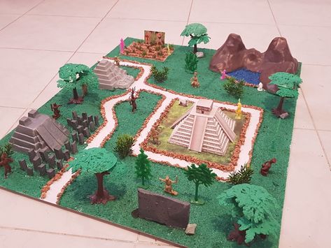 Maqueta Mayan Civilization Projects, Science Exhibition Ideas, Art And Craft Flowers, Ecology Projects, Presentation Ideas For School, Social Studies Projects, Spanish Classroom Activities, Maya Civilization, Fairy House Crafts