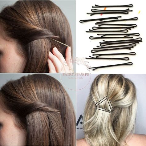 Bobby Pin Jepit Lidi Hitam Bobby Clips Jepitan Rambut Hairpin Hair Pin - Rp19.000 Bobby Pins, Hair Pins, Plus Size Fashion, Short Hair Styles, Hair Makeup, Hair Accessories, Makeup, Hair Styles, Hair