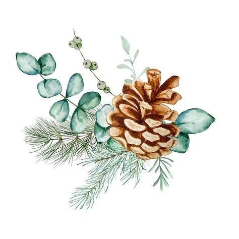 Winter Nature Drawing, Watercolour Stationery, Christmas Botanicals, Watercolor Christmas Cards Diy, Christmas Contests, Painted Christmas Cards, Watercolor Paintings Nature, Winter Watercolor, Christmas Card Art